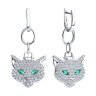 Серьги из серебра с фианитами (Арт.94024027)