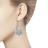 Серьги из серебра с фианитами (Арт.94024027)
