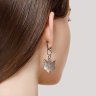Серьги из серебра с фианитами (Арт.94024027)