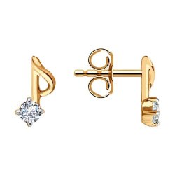 Серьги из золота с фианитами (Арт.029415)