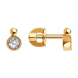 Серьги из золота с фианитами (Арт.029586)