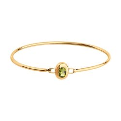 Браслет золотой пробы 585 с хризолитом (Арт.750543) Браслет золотой пробы 585 с хризолитом (Арт.750543)