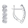 Серьги из серебра с фианитами (Арт.94025111)