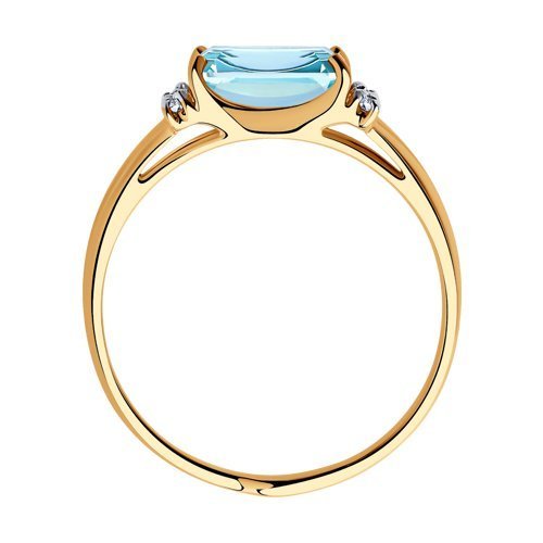 Кольцо золотое пробы 585 с топазом (Арт.716089)