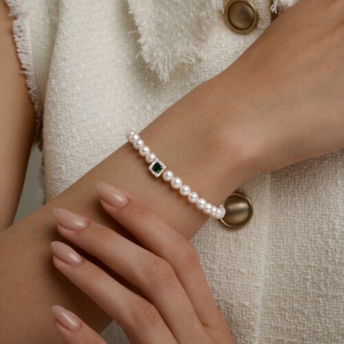 Браслет золотой пробы 585 с миксом камней (Арт.795070)