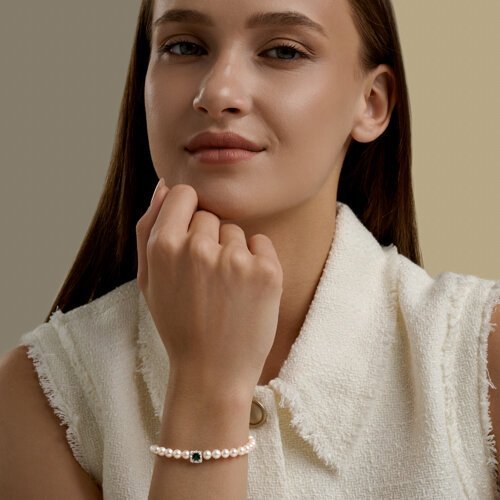 Браслет золотой пробы 585 с миксом камней (Арт.795070)