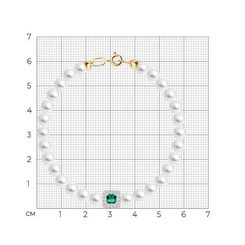 Браслет золотой пробы 585 с миксом камней (Арт.795070)