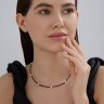 Колье из серебра со шпинелью и синтетическим жемчугом (Арт.83070060) Колье из серебра со шпинелью и синтетическим жемчугом (Арт.83070060)
