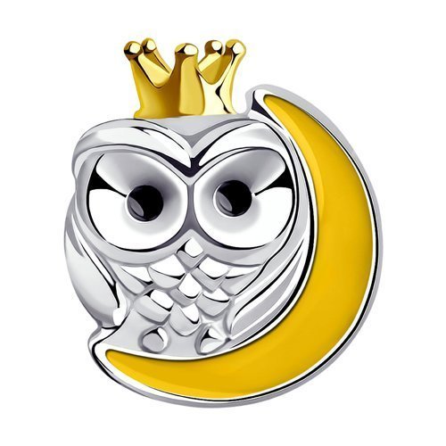Серебряный кулон с эмалью СОВА от SOKOLOV (арт. 94032451)