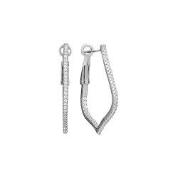 Серьги из серебра с фианитом (Арт.cz-e02261-x-w-x-x-w)