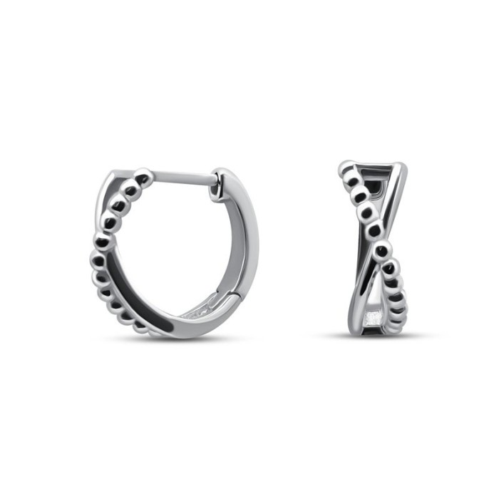 Серьги серебряные с шариковым рельефом «Крылья стиля» MyJewels (арт.022028589_)