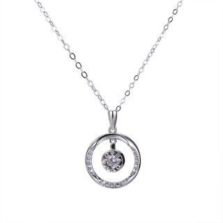 Ожерелье с фианитом «Heart Light» серебро 925 Fresh Jewelry (арт.CZ-N03604-X-W-W-X-W)