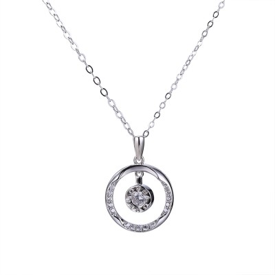 Ожерелье с фианитом «Heart Light» серебро 925 Fresh Jewelry (арт.CZ-N03604-X-W-W-X-W)