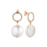 Серьги серебряные с жемчугом «Baroque Glow» Fresh Jewelry (арт.PI-E421-18-X-L-PN-X-X)