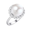 Кольцо с жемчугом и фианитами Nautilus Fresh Jewelry (арт.PI-R02300-X-W-PN-X-W)