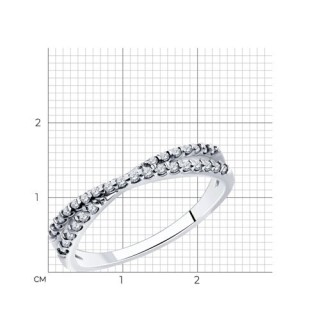 Кольцо из серебра с фианитами «Переплет сияния» Соколов (арт.94-110-01512-2)
