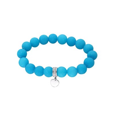 Браслет с кварцем и серебряной вставкой «Карамельное Сердце» Estet (арт.01Б452355-1)