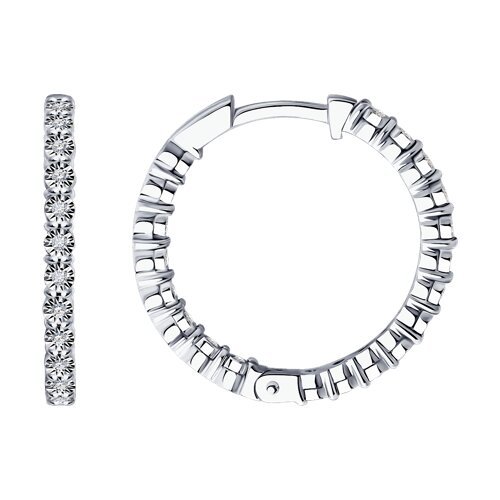 Серьги из белого золота с бриллиантами (Арт.1022053-3)