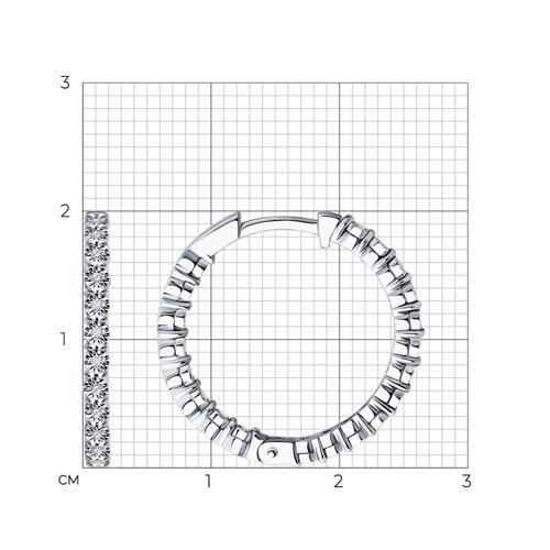 Серьги из белого золота с бриллиантами (Арт.1022053-3)