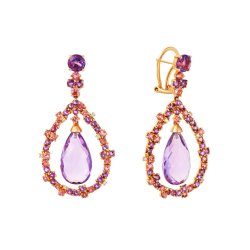 Серьги из золота с аметистом и бриллиантом (Арт.er-26894_sr_am_tu_pink)