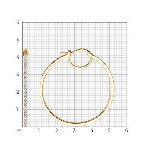 Серьги из золота с бриллиантами (Арт.1022145)