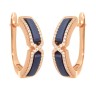 Серьги с керамикой и фианитами «Ceramic Grace» Fresh Jewelry (арт.TM-E00622-Вl-G-X-X-W)