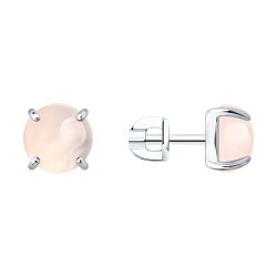 Серьги из серебра с кварцами (Арт.94-322-02384-2)