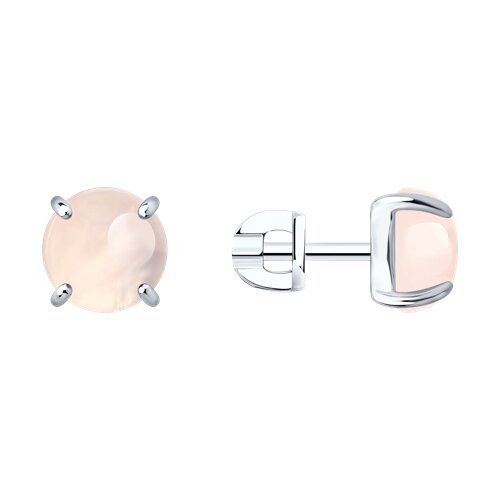 Серьги из серебра с кварцами (Арт.94-322-02384-2)