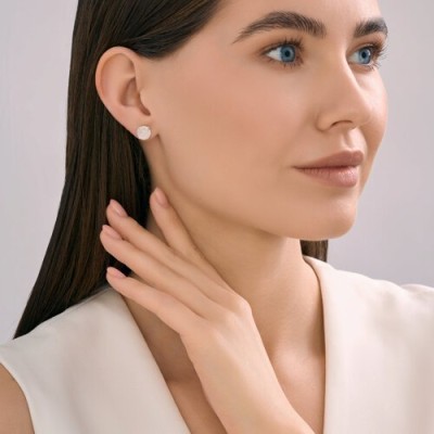 Серьги из серебра с кварцем «Нежный рассвет» Соколов (арт.94-322-02384-2)