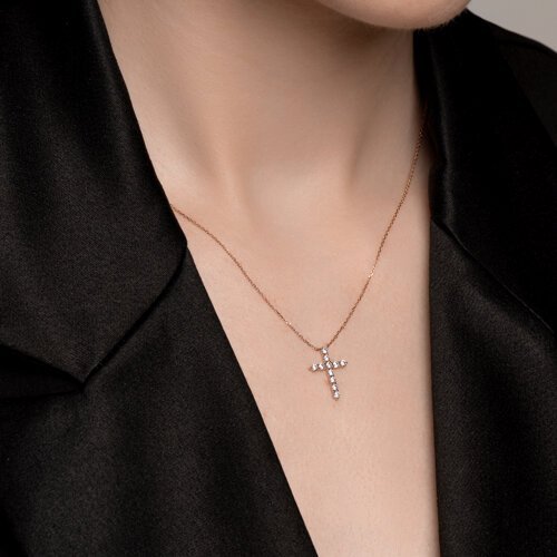 Колье из золота с фианитами (Арт.070608)