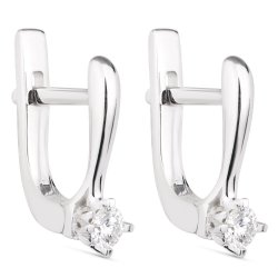 Серьги из золота с бриллиантом Русские Самоцветы (Арт.53575)