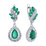 Серьги из серебра с агатами и фианитами (Арт.92022840)