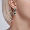 Серьги из серебра с агатами и фианитами (Арт.92022840)