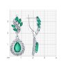 Серьги из серебра с агатами и фианитами (Арт.92022840)