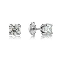 Серьги из золота с бриллиантом Русские Самоцветы (Арт.54247)