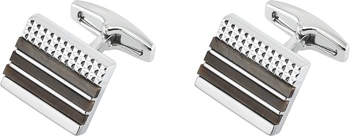 Запонки из ювелирного сплава с кошачим глазом (Арт.1-a-1008-20-s)