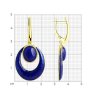 Серьги из золочёного серебра с ляписом и эмалью (Арт.93-321-01863-1)