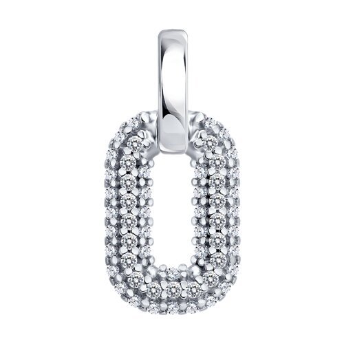 Подвеска из серебра с фианитами (Арт.94033388)
