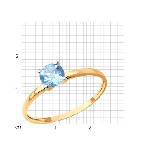 Кольцо золотое пробы 375 с топазом (Арт.31-310-01747-1)