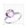 Кольцо из серебра с аметистом и фианитами (Арт.94-310-02040-2)