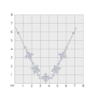 Колье из серебра с фианитом «Снежное сияние» Соколов (арт.9407-1204)