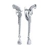 Серьги из серебра с фианитами (Арт.94026411)