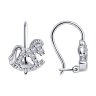 Серьги из серебра с фианитами (Арт.94-120-00988-1)