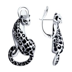 Серьги из серебра с эмалью (Арт.94-120-01672-1)