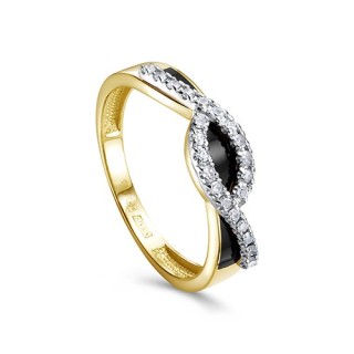 Кольцо золотое с бриллиантами BLACK & SHINE «Вихрь ночи» Kabarovsky (арт.11-22062-1002)