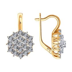 Серьги из комбинированного золота с бриллиантами (Арт.51-220-00720-1)