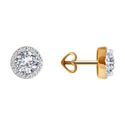 Серьги из золота с фианитами (Арт.51-122-02352-1)