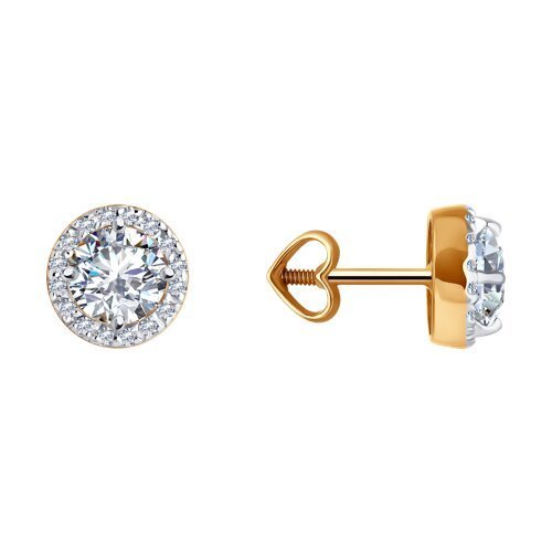 Серьги из золота с фианитами (Арт.51-122-02352-1)