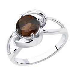 Кольцо из серебра с раухтопазом (Арт.94-310-00606-3)