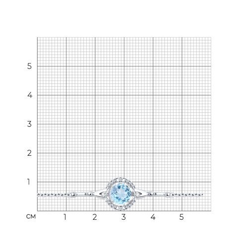 Браслет из серебра с топазом и фианитами (Арт.94-350-00679-1)